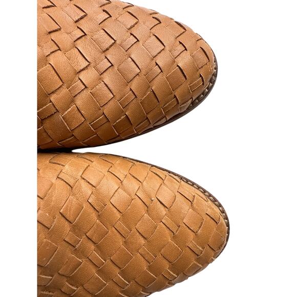 Madewell Harper Mule in Honey Brown Basket Weave Size 8 - Picture 3 of 9